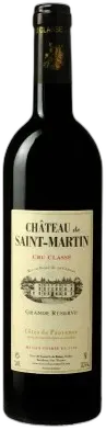 photo du vin Château Saint Martin Cru Classé Côtes de Provence Aop Grande Réserve Rouge Rouge 2021
