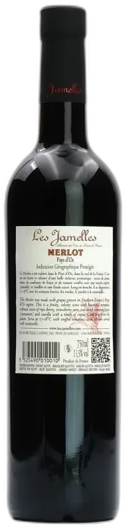 photo du vin Merlot les Jamelles