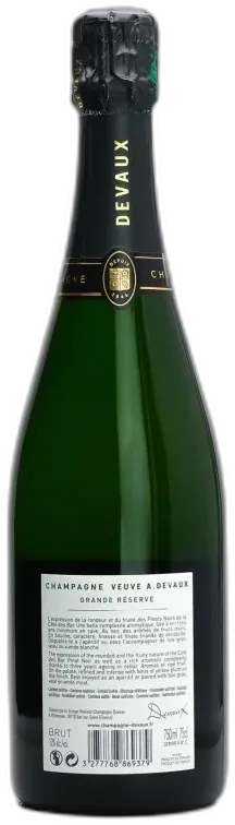 vue du vin Champagne Devaux Grande Réserve
