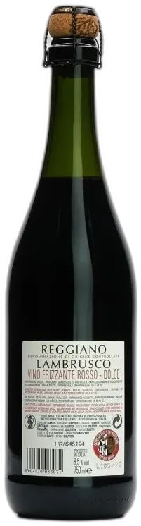 vue du vin Lambrusco Rouge Doux Reggiano