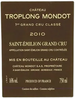 photo du vin Troplong Mondot