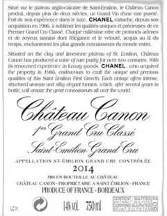 image du vin Château Canon
