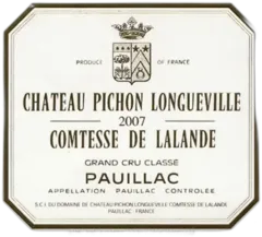 photo du vin Château Pichon Longueville Comtesse de Lalande