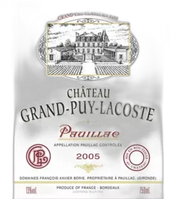 photo du vin Château Grand-Puy-Lacoste