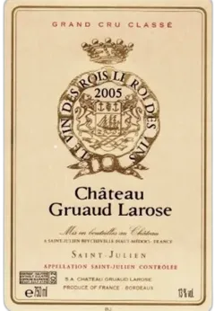 aperçu du vin Gruaud Larose