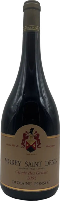 image du vin Morey-Saint-Denis Cuvée des Grives 2003