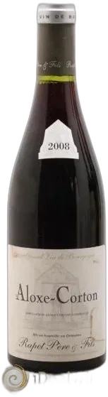 image du vin Aloxe Corton Rouge Rapet Pere et Fils