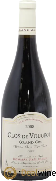 illustration du vin Clos de Vougeot j et m Simon