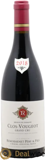illustration du vin Clos Vougeot Grand Cru Remoissenet Père et Fils