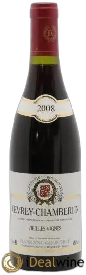 photo du vin Gevrey Chambertin Vieilles Vignes Rouge Harmand Geoffroy