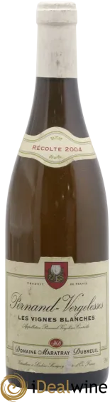 photos du vin Maratray Dubreuil Pernand Vergelesses les Vignes Blanches Blanc