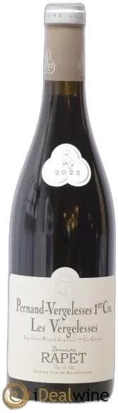 vue du vin Pernand les Vergelesses 1er Cru Rouge Rapet Pere et Fils
