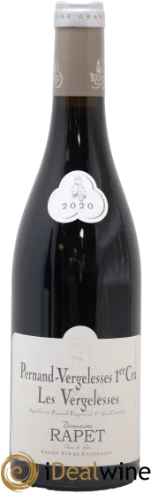 vue du vin Pernand les Vergelesses 1er Cru Rouge Rapet Pere et Fils