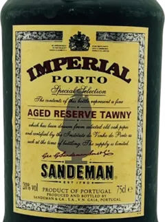 vue du vin Sandeman Imperial Porto