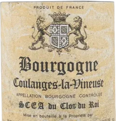 image du vin Domaine du Clos du Roi