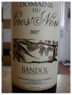 photo Bandol Rouge Domaine du Gros Nore 2017