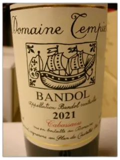 photo Bandol Rouge Cabassaou Tempier 2021