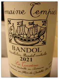 photo Bandol Rouge la Tourtine Tempier 2021