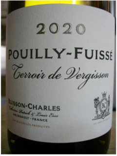 photo Pouilly Fuisse Terroir de Vergisson Dom. Buisson Charles 2020