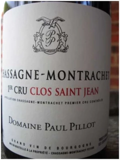 photo Chassagne-Montrachet Rouge 1er Cru Clos Saint Jean Dom.Paul Pillot 2019