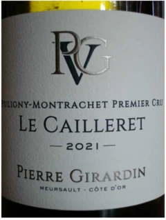 photo Puligny Montrachet 1er Cru le Cailleret Pierre Girardin 2021