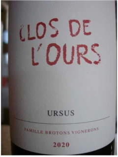 photo Clos de L’Ours Ursus Cotes de Provence Rouge 2020 Magnum