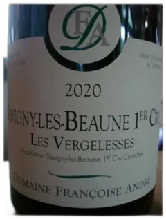 photo Savigny les Beaune 1er Cru les Vergelesses Domaine Francoise Andre 2020