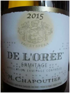 photo Hermitage Blanc de l'Orée Chapoutier 2015