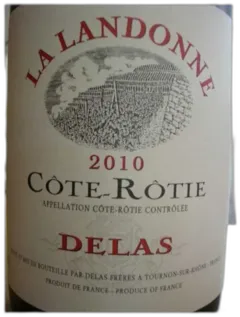photo Cote Rotie la Landonne 2010 Delas