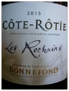 photo Cote Rotie les Rochains Magnum Domaine de Bonnefond 2015