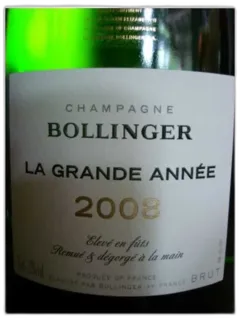 photo Champagne Bollinger Grande Annee 2008