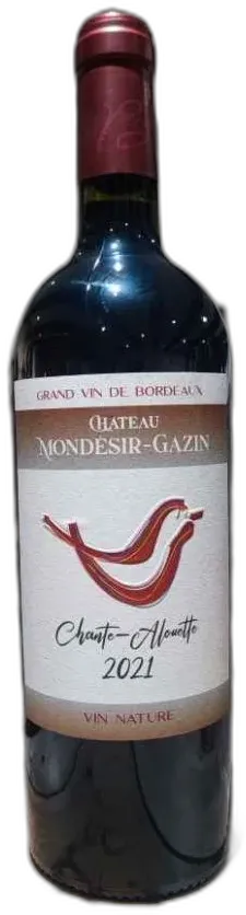 photo Bordeaux Côtes de Bourg Chante Alouette Château Mondésir Gazin 2021