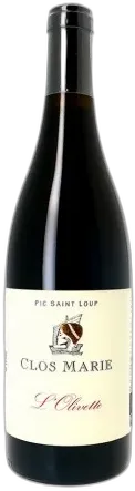 photo Clos Marie Cuvée Olivette Aop Pic Saint Loup Vin Rouge Bio