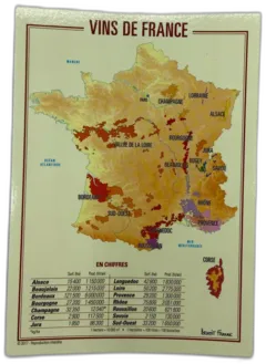 illustration du vin Carte Postale Vins de France ou Régions