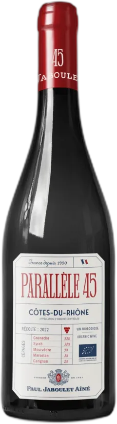 photos du vin Paul Jaboulet "Parallele 45" Côtes du Rhône Rouge Bio