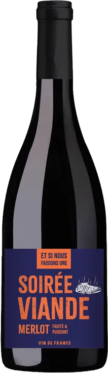 image du vin si Nous Faisions Une Soirée Viande Merlot