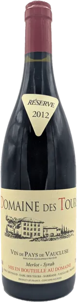 photo du vin Domaine des Tours Merlot Syrah