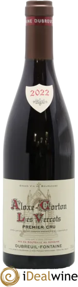 photo du vin Aloxe Corton 1er Cru les Vercots Domaine Dubreuil Fontaine