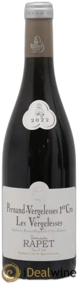 vue du vin Pernand les Vergelesses 1er Cru Rouge Rapet Pere et Fils