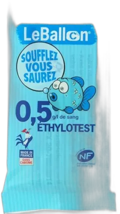 photo Ethylotest Chimique Jetable 0 5g