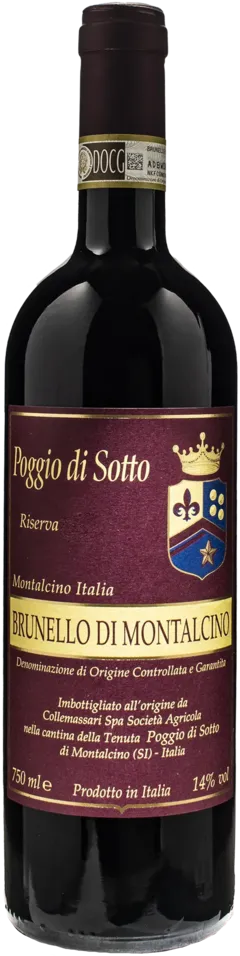 vue du vin Brunello di Montalcino Docg Riserva Poggio di Sotto