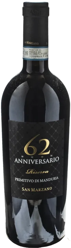 image du vin Anniversario 62 Primitivo di Manduria Riserva