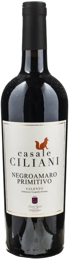 capture du vin Negramaro Primitivo Casale Ciliani