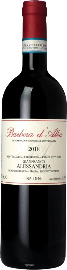 photo Barbera 2020 Gianfranco Alessandria Doc Barbera d’Alba