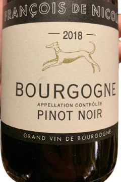 photo Bourgogne Rouge 2018 François de Nicolay