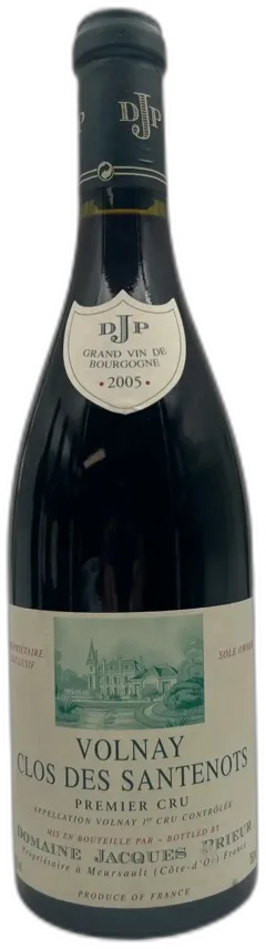 photo du vin Volnay Aoc Premier Cru Clos des Santenots Monopole Domaine Jacques Prieur