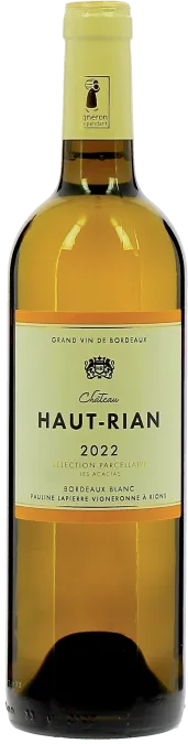 capture du vin Château Haut-Rian Bordeaux les Acacias Sélection Parcellaire Blanc 2023
