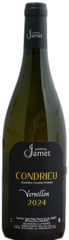 image du vin Condrieu Vernillon Blanc 2020 Domaine Jamet