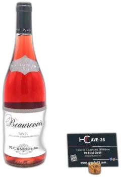 aperçu du vin m Chapoutier Beaurevoir Tavel Rosé 2017