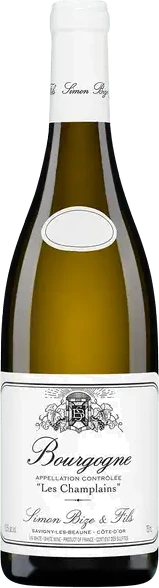 photo Bize Simon Bourgogne Chardonnay les Champlains Blanc Blanc 2020 un Grand Vin de Bourgogne Chardonnay les Champlains